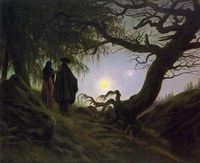 Man and Woman Contemplating the Moon Man and Woman Contemplating the Moon