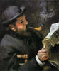 Claude Monet Reading a Newspaper