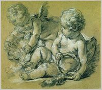 Two Winged Putti