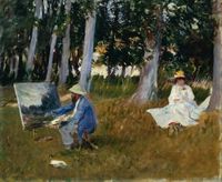 Claude Monet Painting by the Edge of a Wood Claude Monet Painting by the Edge of a Wood