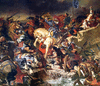 The Battle of Taillebourg won by Saint Louis