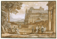 Queen Esther Approaching the Palace of Ahasuerus Queen Esther Approaching the Palace of Ahasuerus