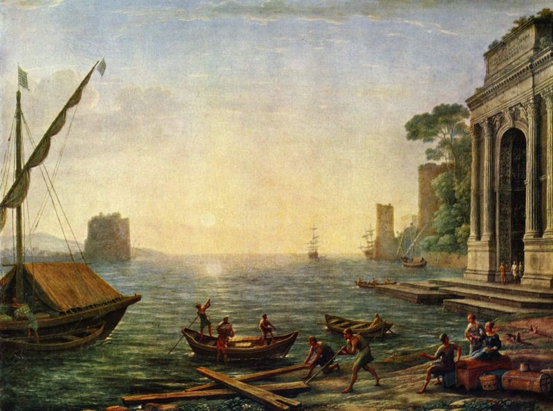 Seaport with the Embarkation of Saint Ursula | artble.com