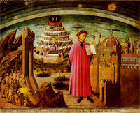 Dante holding The Divine Comedy Analysis