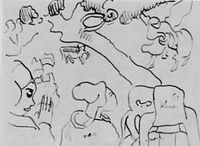 Vision after the Sermon, Early sketch Vision after the Sermon