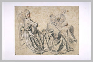 Study of a Woman Playing the Guitar or Holding a Musical Score