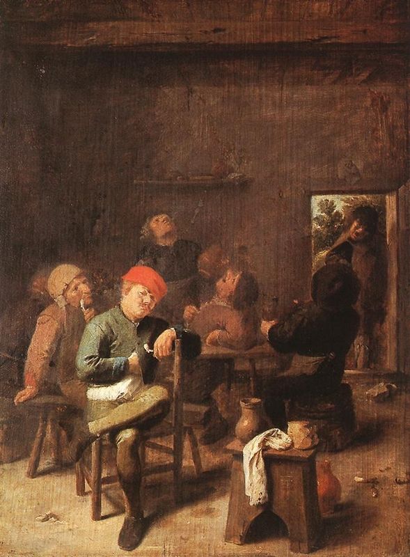 Peasants Smoking And Drinking Artble Com