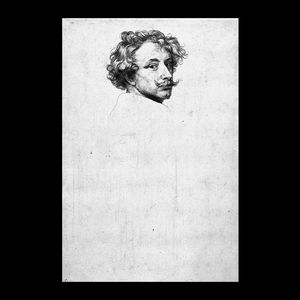 Self-portrait an etching