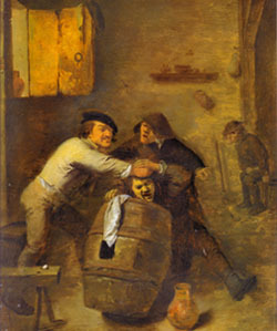 Peasants Brawling in a Tavern