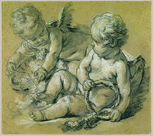 Two Winged Putti Two Winged Putti