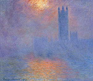 Houses of Parliament: Effect of Sunlight in the Fog