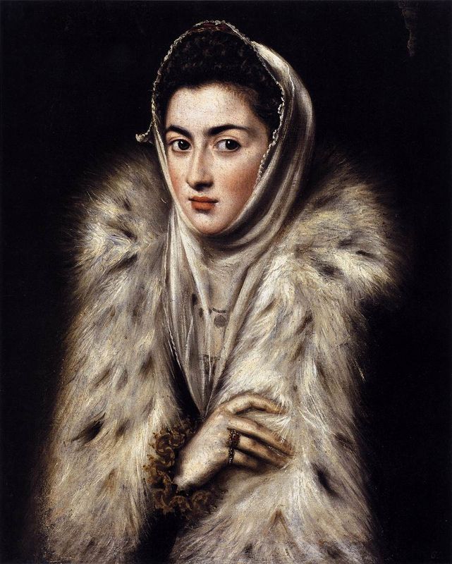 Lady In A Fur Wrap Artble Com