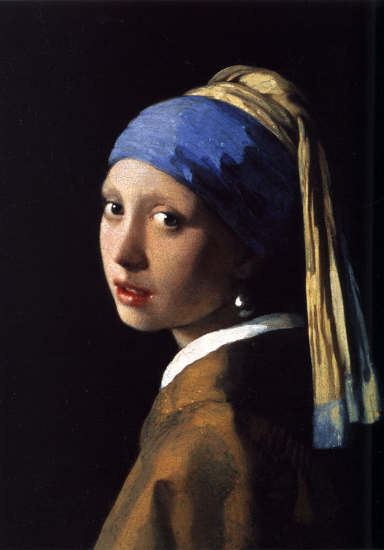 Girl with a new arrivals pearl earring painting style