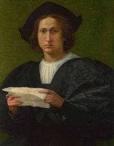 Portrait of a Young Man holding a Letter