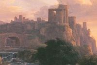 Cropped - View of Tivoli at Sunset View of Tivoli at Sunset