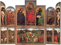 Opened Ghent Altarpiece Ghent Altarpiece