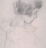 A study of Dorothy Barnard Carnation Lily Lily Rose