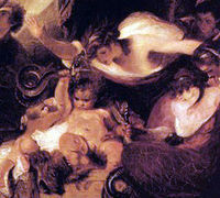 Cropped - The Infant Hercules Strangling Serpents in his Cradle The Infant Hercules Strangling Serpents in his Cradle