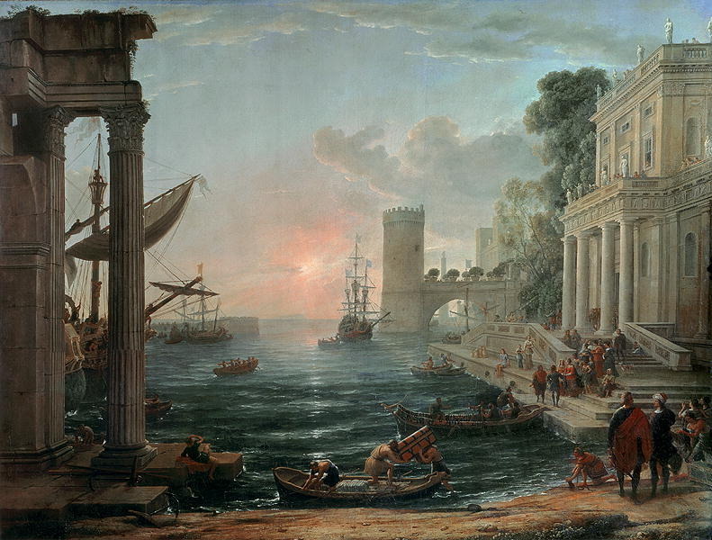 Seaport with the Embarkation of Saint Ursula | artble.com