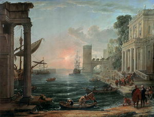 Seaport with the Embarkation of the Queen of Sheba