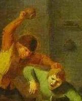 Peasants Brawling over Cards