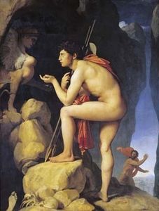 Oedipus Explaining the Enigma of the Sphinx