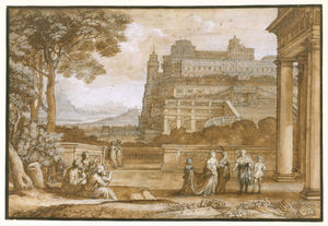 Queen Esther Approaching the Palace of Ahasuerus Queen Esther Approaching the Palace of Ahasuerus